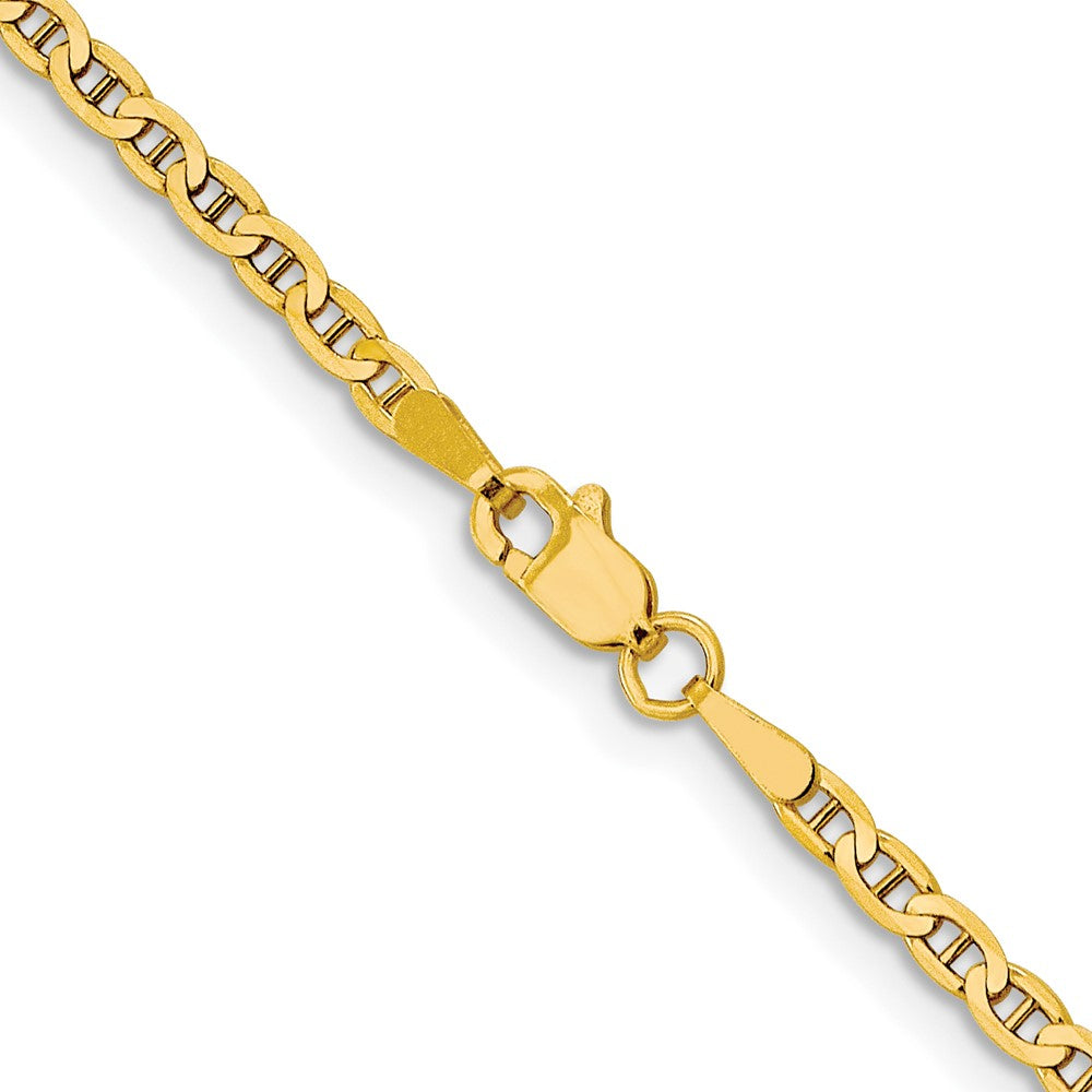 FJC Finejewelers 10 kt Yellow Gold Flat Anchor Chain 20 Inches x 2.4 mm