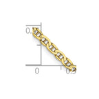 FJC Finejewelers 10 kt Yellow Gold Flat Anchor Chain Bracelet 8 Inches x 2.4 mm