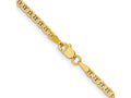FJC Finejewelers 10 kt Yellow Gold Flat Anchor Chain Bracelet 8 Inches x 2.4 mm