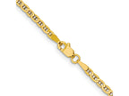 FJC Finejewelers 10 kt Yellow Gold Flat Anchor Chain Bracelet 8 Inches x 2.4 mm