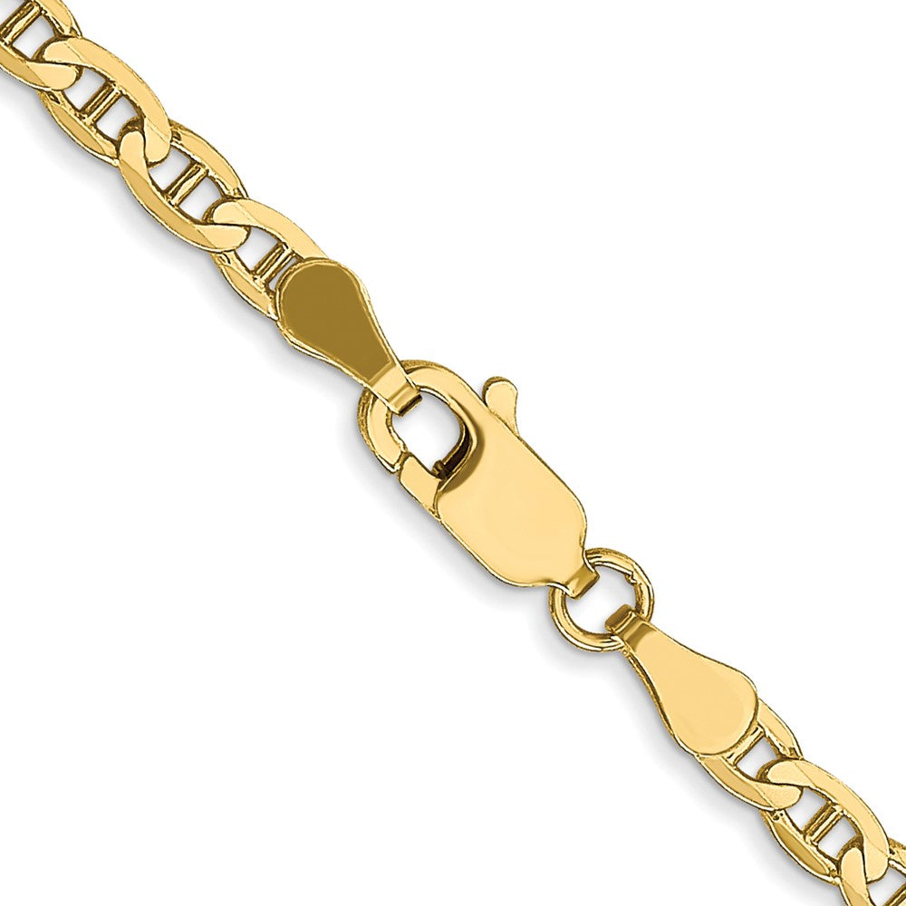 FJC Finejewelers 10 kt Yellow Gold Concave Anchor Chain 16 Inches x 3 mm