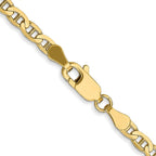 FJC Finejewelers 10 kt Yellow Gold Concave Anchor Chain 16 Inches x 3 mm
