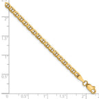 FJC Finejewelers 10 kt Yellow Gold Concave Anchor Chain Bracelet 7 Inches x 3 mm