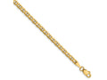 FJC Finejewelers 10 kt Yellow Gold Concave Anchor Chain Bracelet 7 Inches x 3 mm