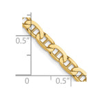 FJC Finejewelers 10 kt Yellow Gold Concave Anchor Chain 22 Inches x 3.75 mm