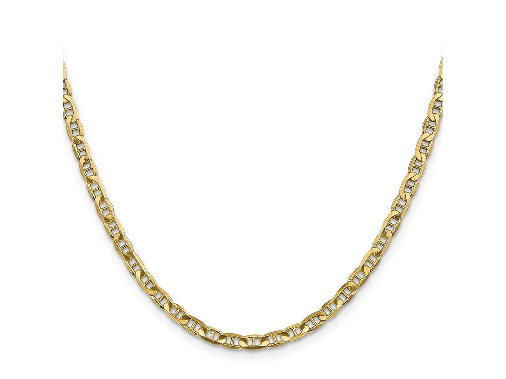 FJC Finejewelers 10 kt Yellow Gold Concave Anchor Chain 22 Inches x 3.75 mm