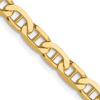 FJC Finejewelers 10 kt Yellow Gold Concave Anchor Chain 24 Inches x 3.75 mm
