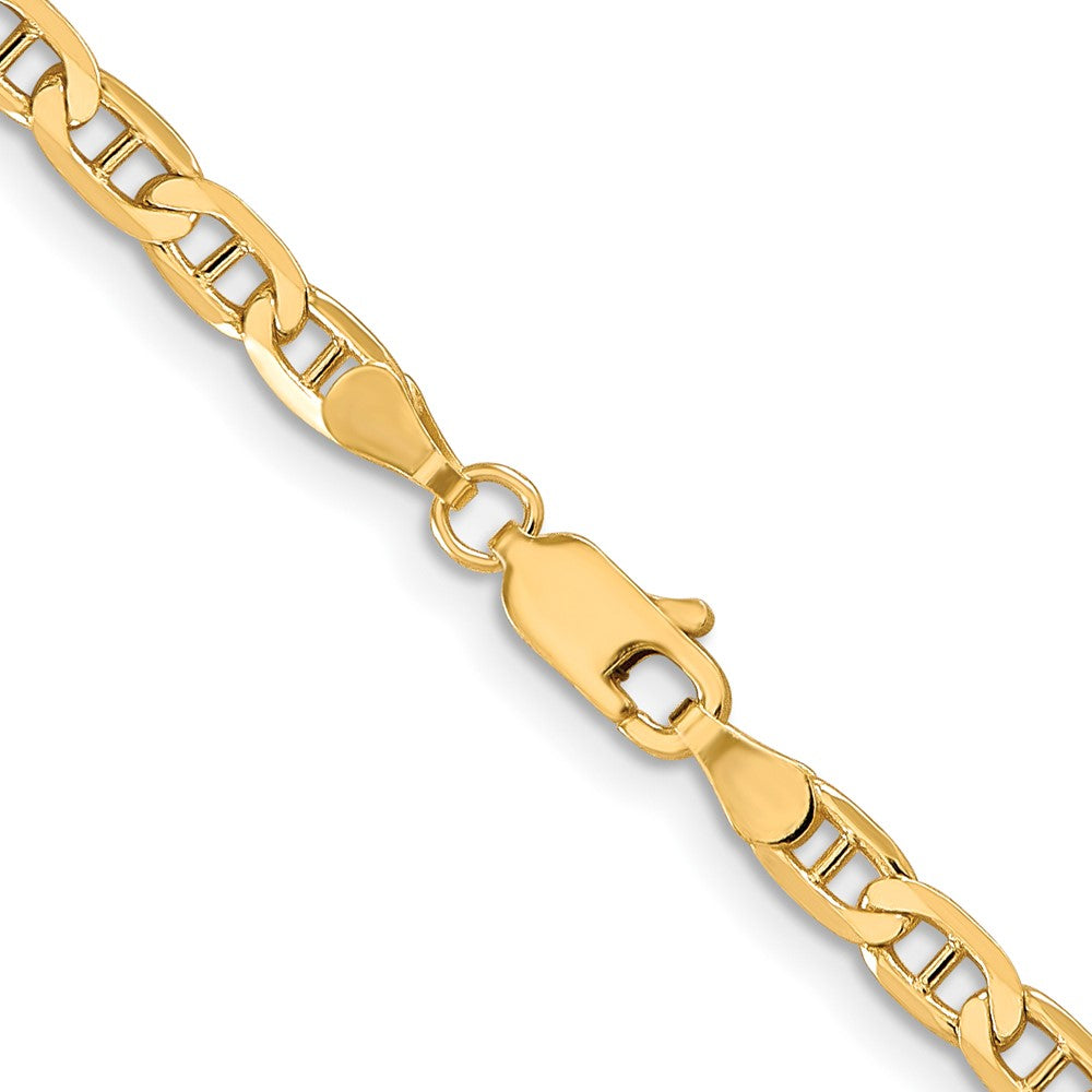 FJC Finejewelers 10 kt Yellow Gold Concave Anchor Chain Bracelet 7 Inches x 3.75 mm