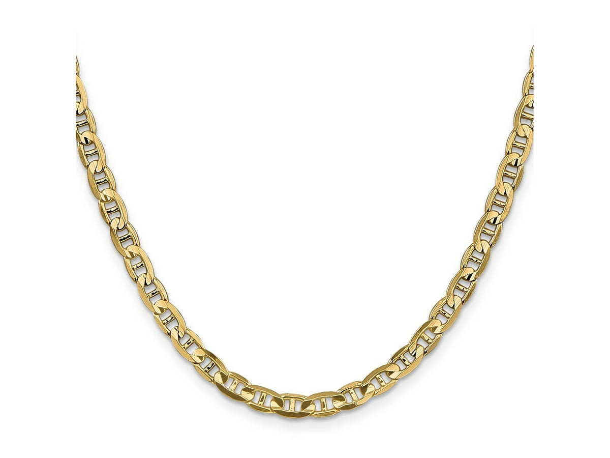 FJC Finejewelers 10 kt Yellow Gold Concave Anchor Chain 20 Inches x 4.5 mm