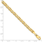 FJC Finejewelers 10 kt Yellow Gold Concave Anchor Chain Bracelet 7 Inches x 4.5 mm
