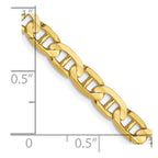 FJC Finejewelers 10 kt Yellow Gold Concave Anchor Chain Bracelet 8 Inches x 4.5 mm