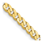 FJC Finejewelers 10 kt Yellow Gold Flat Beveled Curb Chain Bracelet 8 Inches x 2.4 mm