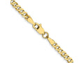FJC Finejewelers 10 kt Yellow Gold Flat Beveled Curb Chain Bracelet 8 Inches x 2.4 mm
