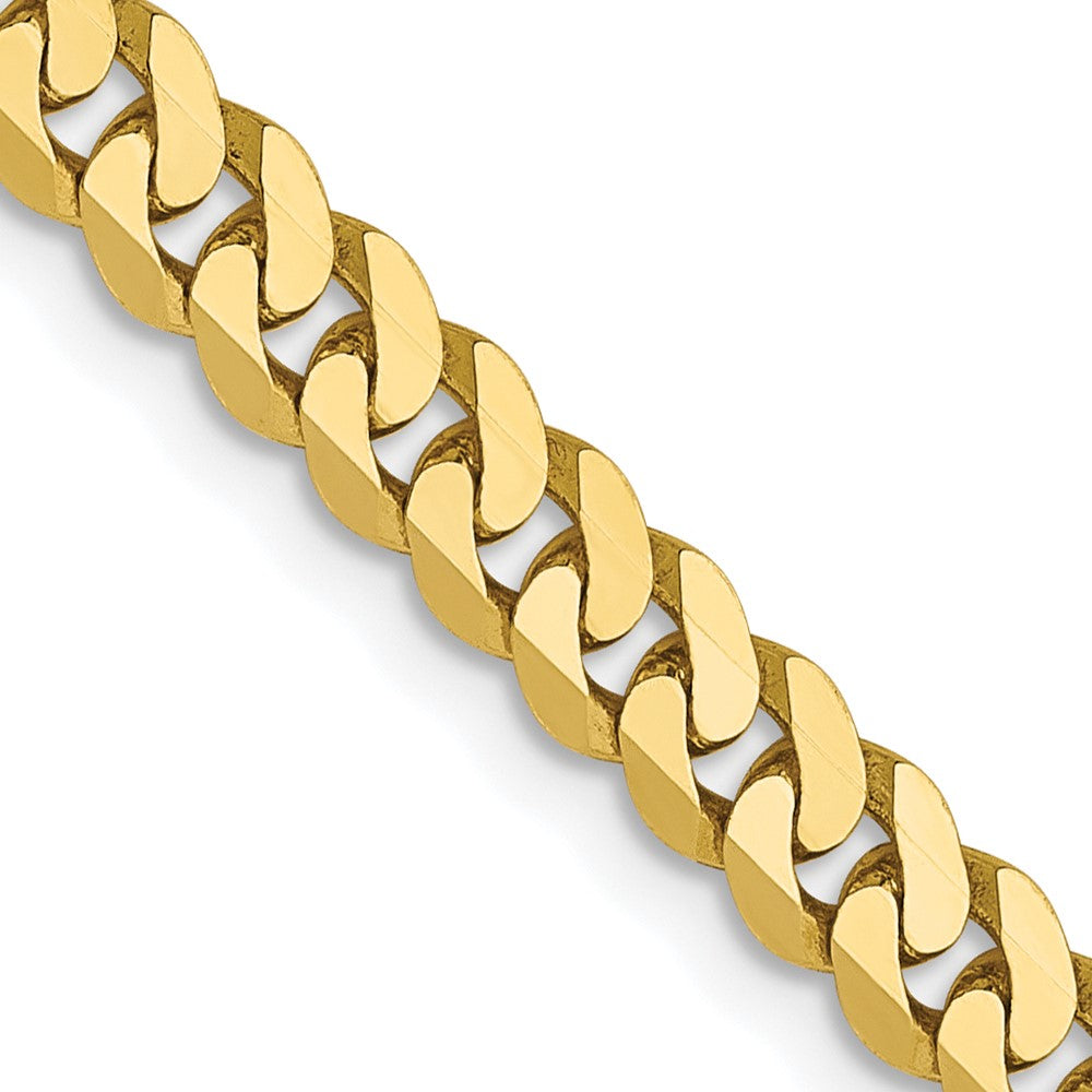 FJC Finejewelers 10 kt Yellow Gold Flat Beveled Curb Chain 20 Inches x 3.9 mm