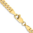 FJC Finejewelers 10 kt Yellow Gold Flat Beveled Curb Chain 24 Inches x 3.9 mm
