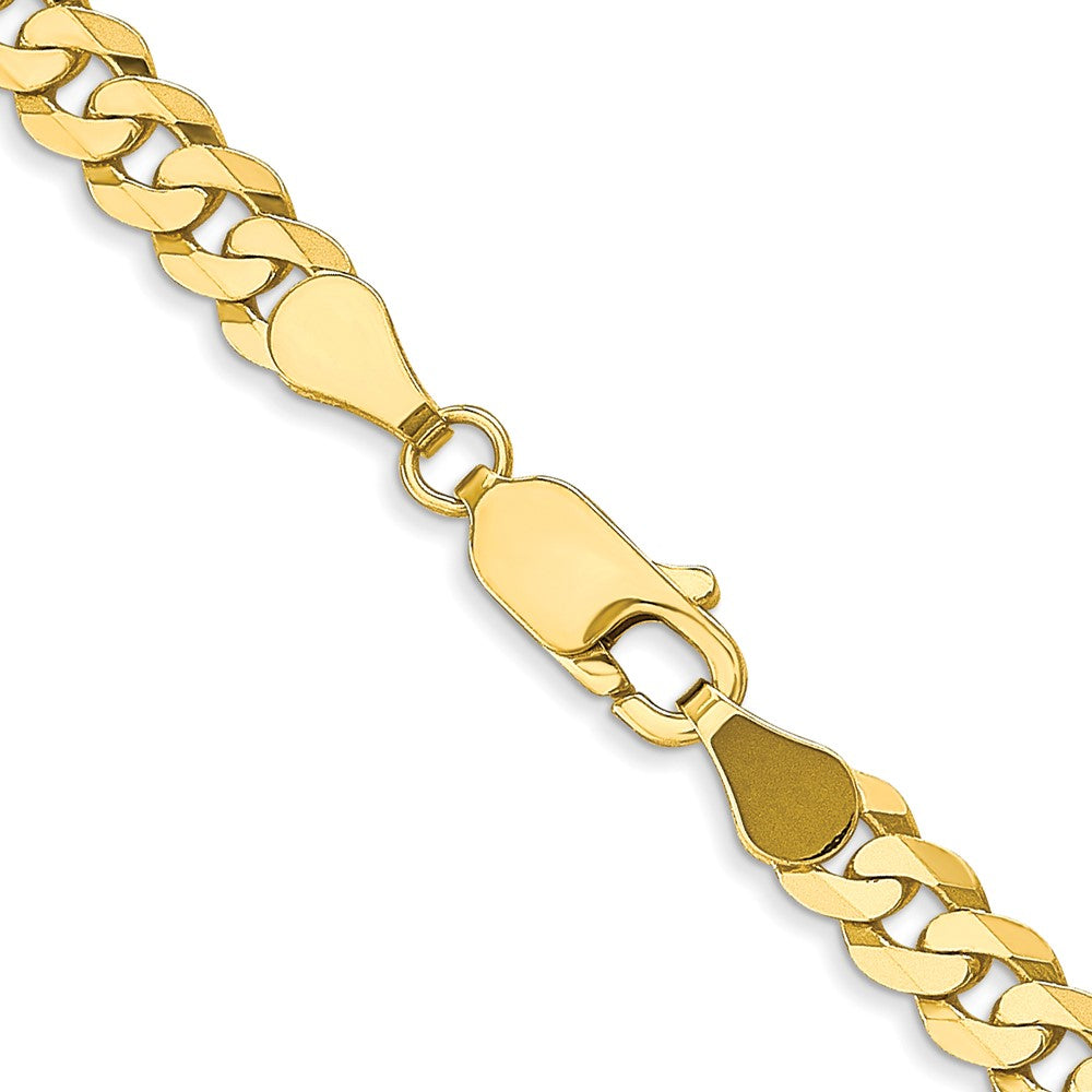 FJC Finejewelers 10 kt Yellow Gold Flat Beveled Curb Chain 24 Inches x 4.6 mm