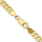 FJC Finejewelers 10 kt Yellow Gold Flat Beveled Curb Chain 24 Inches x 4.6 mm