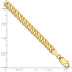FJC Finejewelers 10 kt Yellow Gold Flat Beveled Curb Chain Bracelet 7 Inches x 4.6 mm
