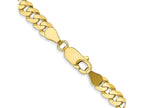 FJC Finejewelers 10 kt Yellow Gold Flat Beveled Curb Bracelet Chain 8 Inches x 4.6 mm