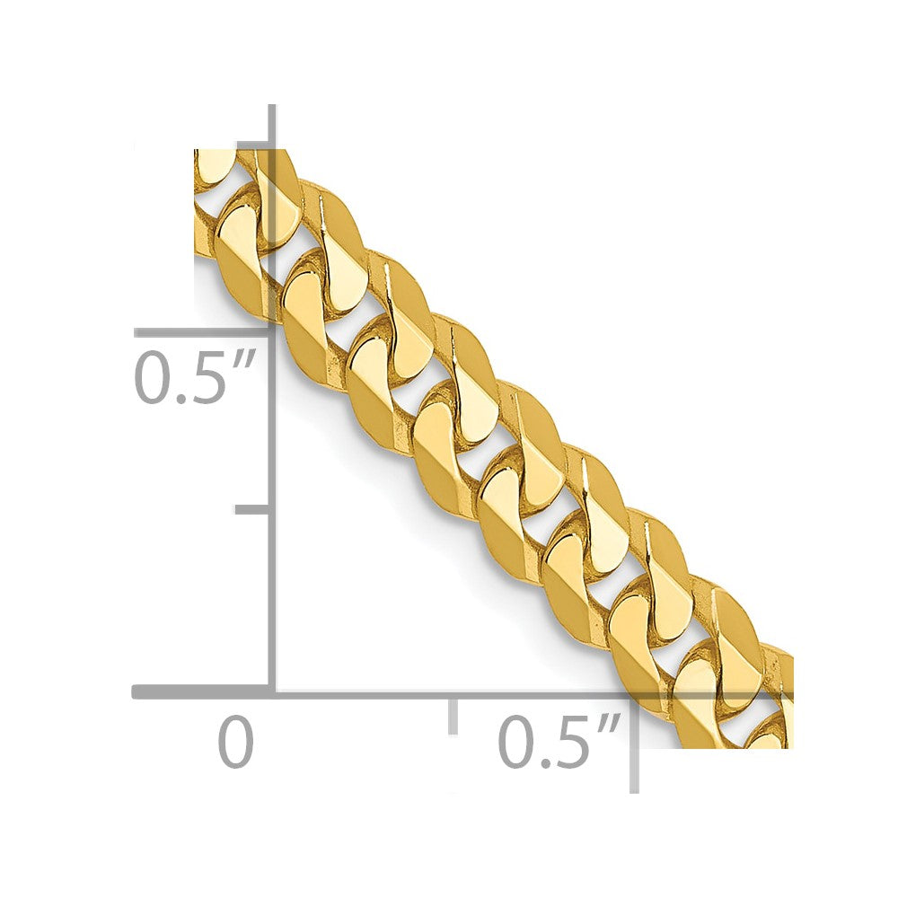 FJC Finejewelers 10 kt Yellow Gold Flat Beveled Curb Chain Bracelet 9 Inches x 4.6 mm