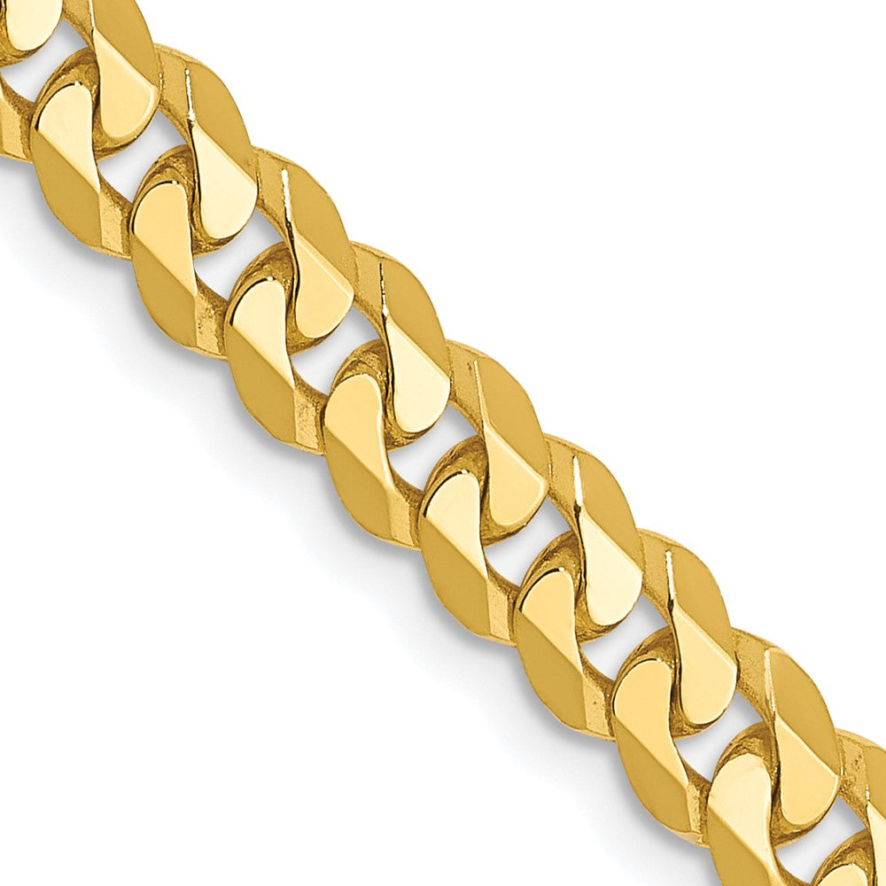 FJC Finejewelers 10 kt Yellow Gold Flat Beveled Curb Chain Bracelet 9 Inches x 4.6 mm
