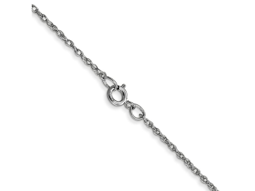 FJC Finejewelers 14 kt White Gold Carded Cable Rope Chain 14 Inches x 0.95 mm