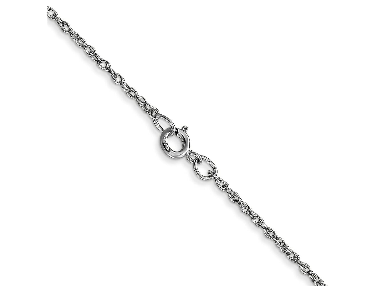 FJC Finejewelers 14 kt White Gold Carded Cable Rope Chain 22 Inches x 0.95 mm