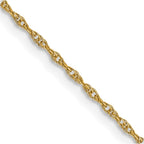 FJC Finejewelers 14 kt Yellow Gold .95 mm Carded Cable Rope Chain 22 Inches x 0.95 mm