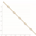 FJC Finejewelers 14 kt Yellow Gold Link Oval Shapes 10in Plus 1in ext Anklet 10 Inches x 1 mm