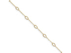 FJC Finejewelers 14 kt Yellow Gold Link Oval Shapes 10in Plus 1in ext Anklet 10 Inches x 1 mm