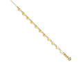 FJC Finejewelers 14 kt Yellow Gold Oval Link Chain with Hearts 10in Plus 1in Ext Anklet 10 Inches x 4 mm