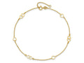 FJC Finejewelers 14 kt Yellow Gold Cable Polished Hearts 9in Plus 1 in ext. Anklet 9 Inches x 9 mm