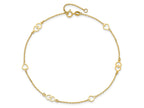 FJC Finejewelers 14 kt Yellow Gold Cable Polished Hearts 9in Plus 1 in ext. Anklet 9 Inches x 9 mm