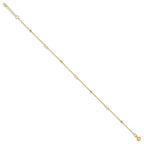 FJC Finejewelers 14 kt Yellow Gold Cable Polished Infinity 9in Plus 1in ext Anklet 9 Inches x 0 mm