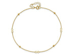 FJC Finejewelers 14 kt Yellow Gold Cable Polished Infinity 9in Plus 1in ext Anklet 9 Inches x 0 mm