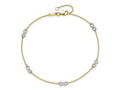 FJC Finejewelers 14 kt Two Tone Gold Cable Polished Infinity 9in Plus 1 in ext. Anklet 9 Inches x 8 mm