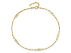 FJC Finejewelers 14 kt Yellow Gold Polished Fancy Filigree Link 9in Plus 1 in ext. Anklet 9 Inches x 9 mm