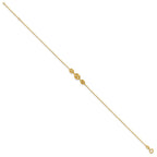 FJC Finejewelers 14 kt Yellow Gold Cable Polished Fancy Link 9in Plus 1 in ext. Anklet 9 Inches x 22 mm