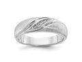 FJC Finejewelers 14 kt White Gold Men's Polished and Satin Lab Grown Diamond Ring