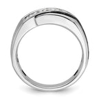FJC Finejewelers 14 kt White Gold with Black Rhodium Men's Polish/Satin Lab Grown Diamonds Ring 8 mm
