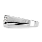 FJC Finejewelers 14 kt White Gold with Black Rhodium Men's Polish/Satin Lab Grown Diamonds Ring 8 mm