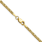 FJC Finejewelers 14 kt Yellow Gold Hand Made Byzantine Chain 22 Inches x 2 mm
