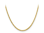FJC Finejewelers 14 kt Yellow Gold Hand Made Byzantine Chain 22 Inches x 2 mm