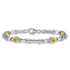 FJC Finejewelers 14 kt White Gold Citrine Bracelet 7 Inches x 5 mm