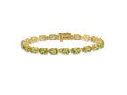 FJC Finejewelers 14 kt Yellow Gold 6x4mm Oval Peridot Bracelet 7 Inches x 4.5 mm