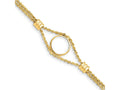 FJC Finejewelers 14 kt Yellow Gold Coin Holder Rope Chain with 4 Stations 14.0mm Prong Coin Bezel Bracelet 7.25 Inches x