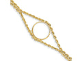 FJC Finejewelers 14 kt Yellow Gold Double Rope 21.6mm Prong Coin Bezel Bracelet 7.5 Inches x 28.2 mm