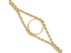 FJC Finejewelers 14 kt Yellow Gold Double Rope 21.6mm Prong Coin Bezel Bracelet 7.5 Inches x 28.2 mm