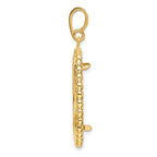 FJC Finejewelers 14 kt Yellow Gold with Beaded Edge 22.0mm Prong Coin Bezel Pendant