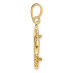 FJC Finejewelers 14 kt Yellow Gold Quadruple Twist and Bright 13mm Prong Coin Bezel Pendant
